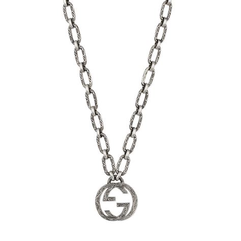 interlocking gucci link chain|gucci chain link necklace.